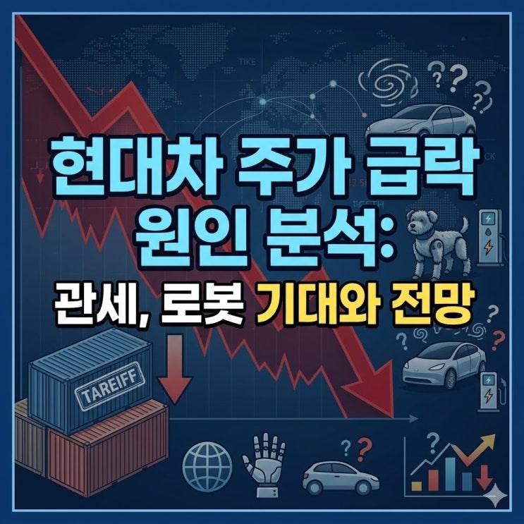  현대차 주가 급락 원인 분석: 관세, 로봇 기대와 전망
