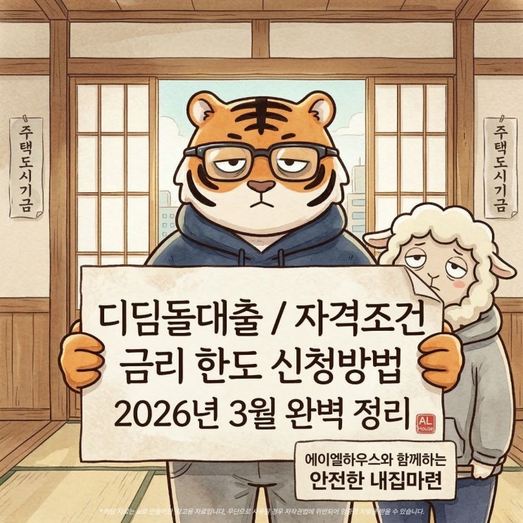  디딤돌대출 자격조건 금리 한도 신청방법 2026년 완벽 정리
