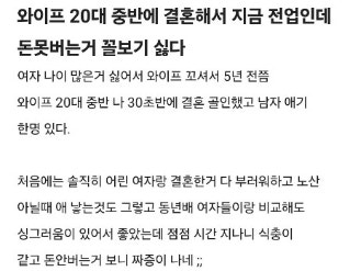  “돈 안 버는 아내는 식충이?”…외벌이 남편 글에 난리 난 이유