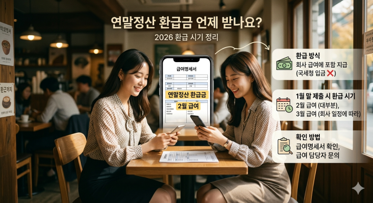  [2026] 연말정산 환급금 언제 받나요? 지급 시기 및 확인 방법 총정리