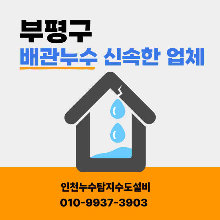  부평구 배관 누수 방치하면 큰일? 신속한 누수 공사가 정답인 이유