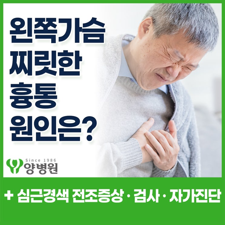  왼쪽 가슴 찌릿한 통증, 흉통이 나타나는 이유 – 심근경색 전조증상 · 원인 · 검사 방법