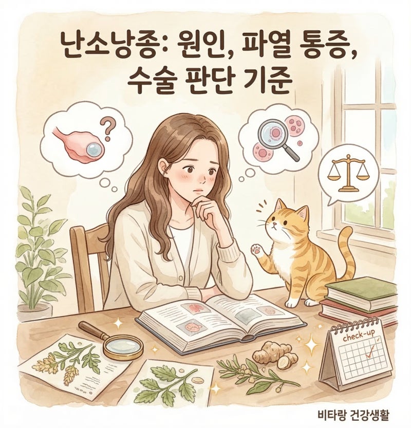 난소낭종, 혹의 원인과 파열 통증 그리고 수술 여부 판단 기준