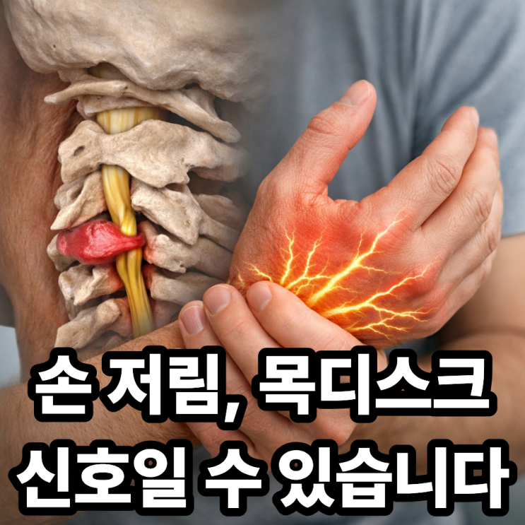  목디스크와 손 저림 증상이 나타나는 원리  왜 손까지 저릴까?