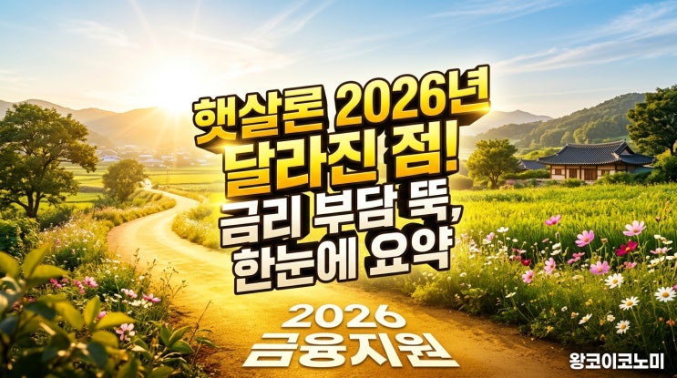  햇살론, 유스부터 카드까지 2026년 정부지원 금융상품 어떻게 변했을까?