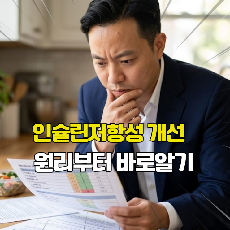  인슐린저항성 개선법 정리. 과학적 원리를 알고해야 잘 할 수 있습니다.