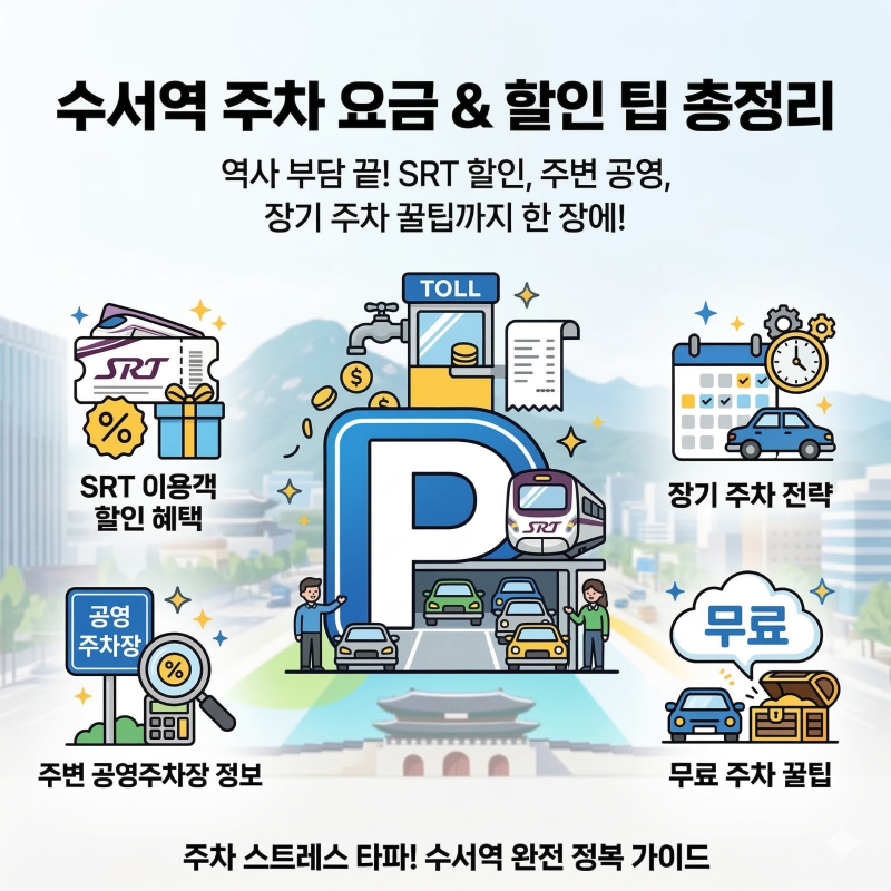 수서역 주차장 요금 총정리 SRT 장기주차 무료 공영주차장 꿀팁