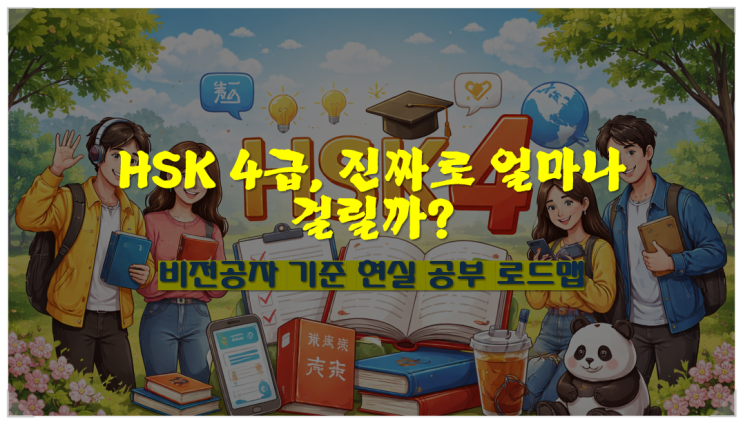  HSK 4급, 진짜로 얼마나 걸릴까? 비전공자 기준 현실 공부 로드맵