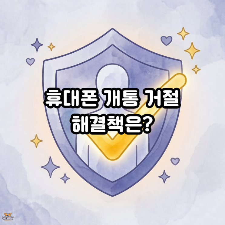  신용상의 이유로 본인 명의 휴대폰 개통이 거절될 때, 가능한 해결책