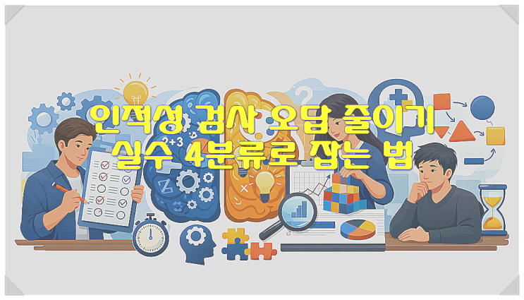  인적성 검사 오답 줄이기 실수 4분류로 잡는 법