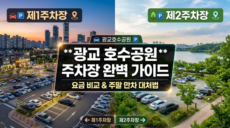 광교 호수공원 제1주차장 vs 제2주차장 요금 비교 및 주말 만차를 피하는 법