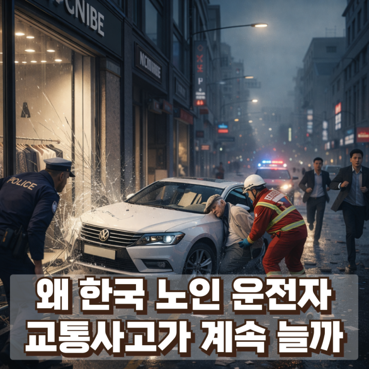  왜 한국에서 노인 운전자 교통사고가 계속 늘어나는가(고령화 + 교통 구조로 보는 구조적 문제)