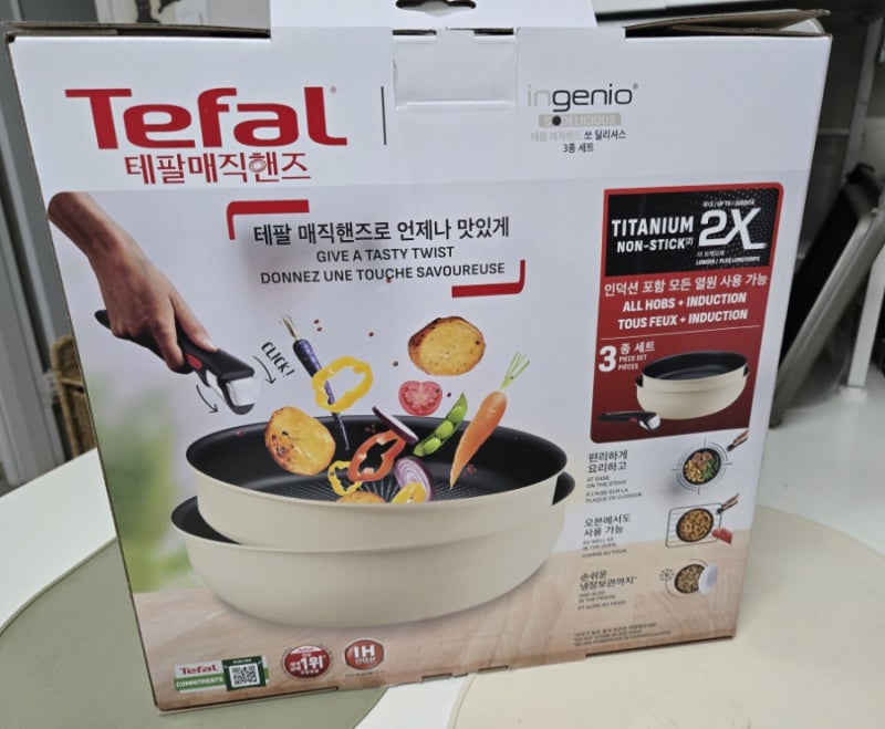 [소소한리뷰] 또산템 봄맞이 테팔 매직핸즈 인덕션크렘 버터 3p, 테팔 프라이팬,웍, 테팔 매직....