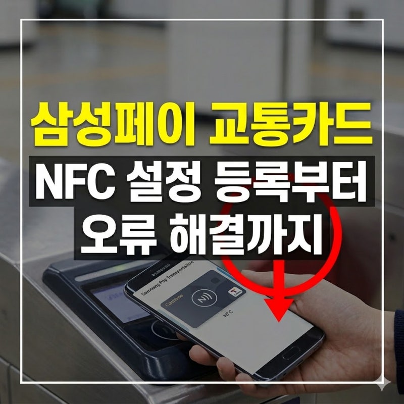 삼성페이 교통카드 사용법 NFC 설정 등록 방법부터 안될때 해결까지
