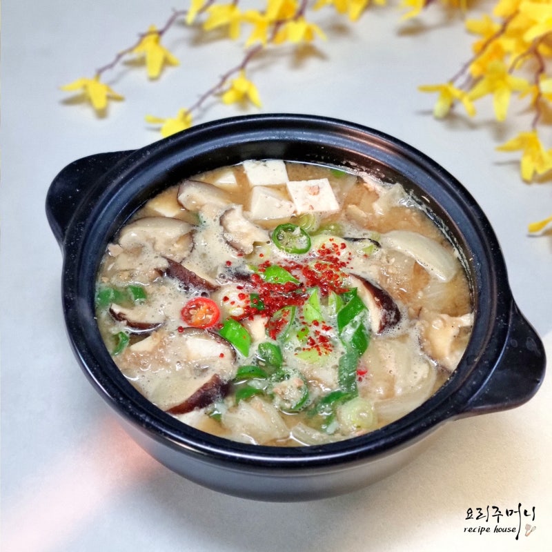 두부 된장찌개 맛있게 끓이는법 간단 멸치 코인육수 활용 레시피