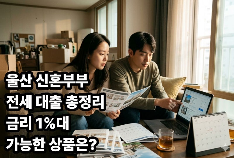 울산 신혼부부 전세 대출 총정리! 금리 1%대 가능한 상품은?