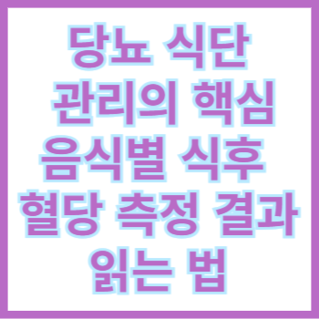  당뇨 식단 관리의 핵심, 음식별 식후 혈당 측정 결과 읽는 법