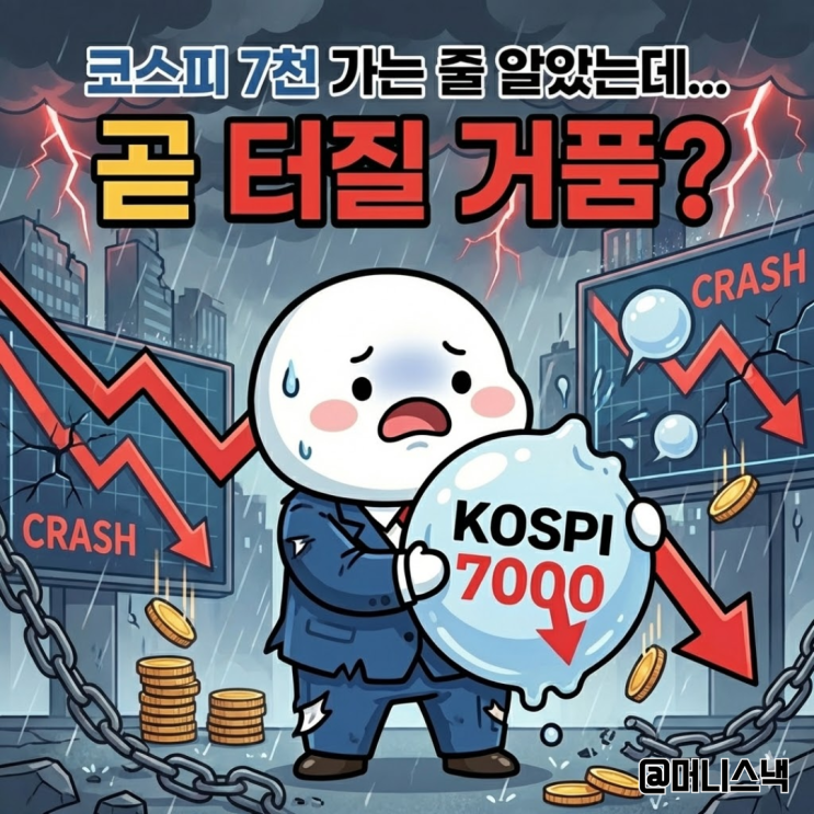 코스피 7천 가는 줄 알았는데... 곧 터질 거품?