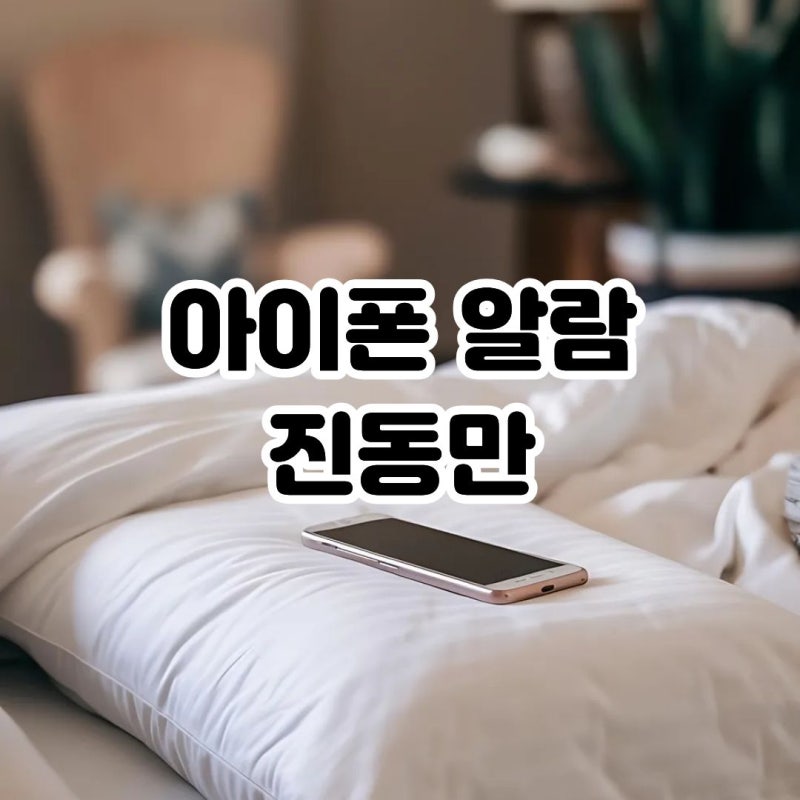 아이폰 알람 진동만 소리 없이 울리게 설정