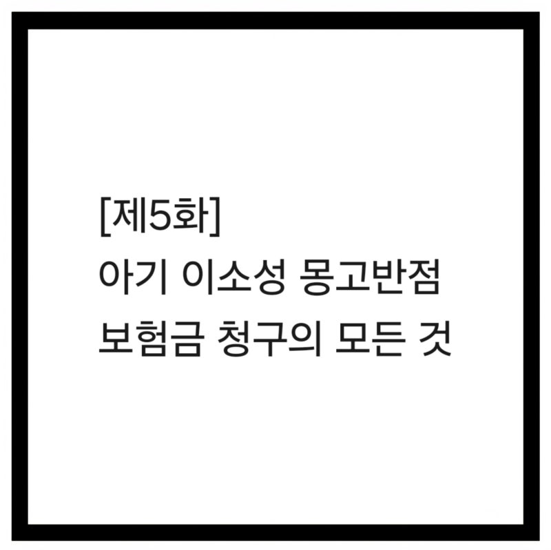 [제5화] 이소성 몽고반점 레이저 치료 보험 청구(실비, 태아보험)