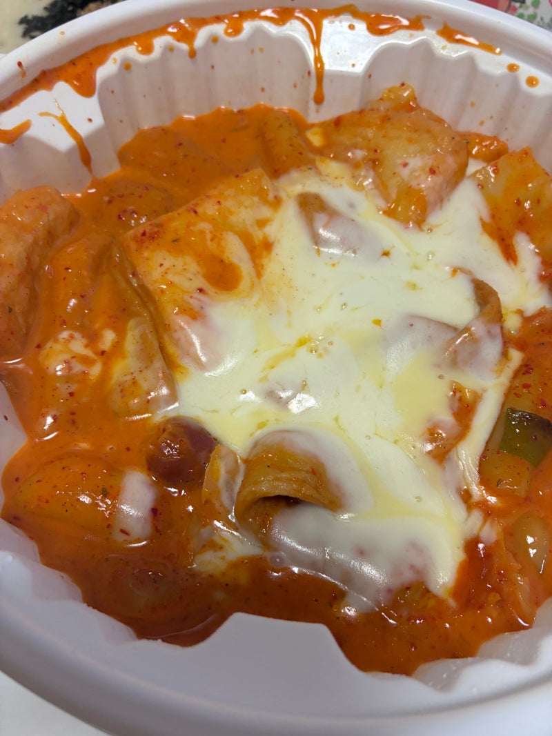 엽기떡볶이 로제엽떡 오리지널, 계란야채죽 조합 왕추천