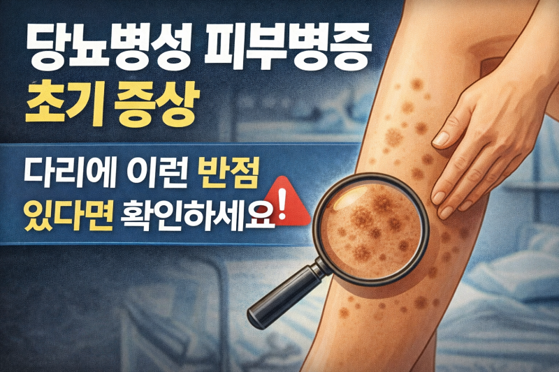 당뇨병성 피부병증 초기 증상, 다리에 이런 반점 있다면 확인하세요