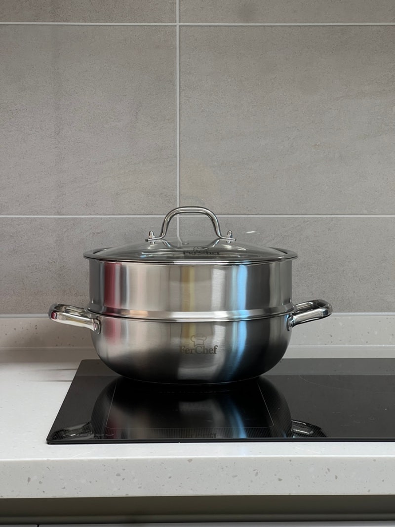 페르쉐프 스텐 찜기, 인덕션에서도 쓰는 2단 찜기