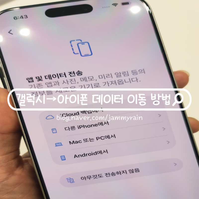 갤럭시에서 아이폰 데이터 이동 방법 아이폰17프로 자급제 유심 옮기기