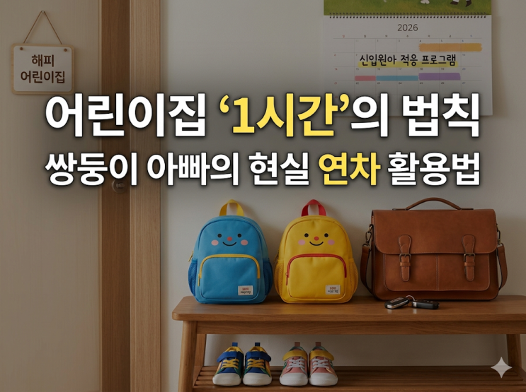  2026년 어린이집 신입원아 적응 프로그램 1시간의 법칙, 쌍둥이 직장인 아빠의 현실적인 연차 활용법