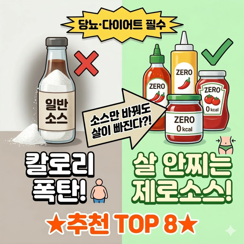 [다이어트식단] 당뇨·다이어트 필수템! 사람들이 가장 많이찾는 제로칼로리 및 저당 소스 총....