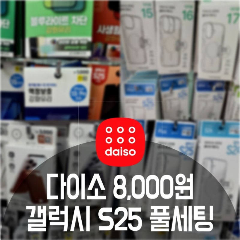다이소 갤럭시 S25 울트라 케이스 필름 카드지갑 8,000원 풀세팅 후기