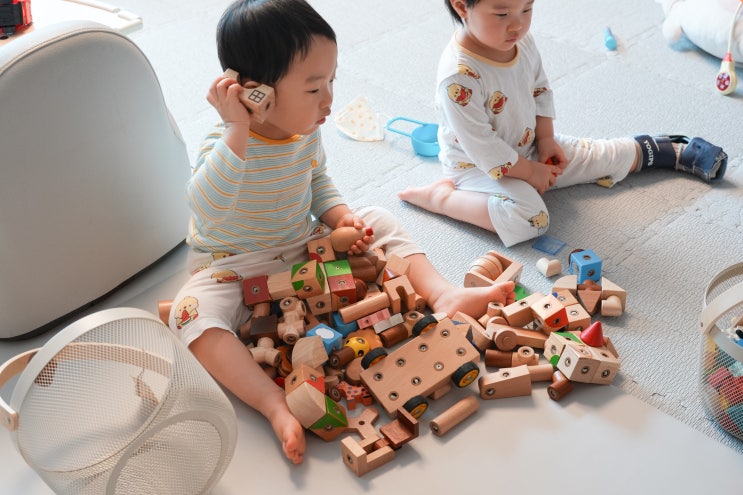  키즈스콜레 블럭 내돈내산 현실 후기, 4살 남매 쌍둥이 장난감으로 정착한 이유