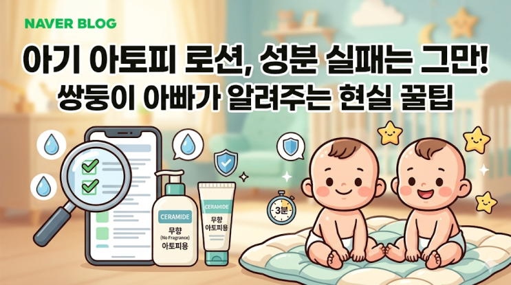  아기 아토피 로션 성분 비교, 쌍둥이 아빠가 정리한 성분표 보는 법과 보습 루틴