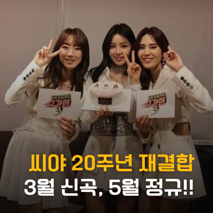  씨야 20주년 재결합 시작 3월 신곡·5월 정규 확정