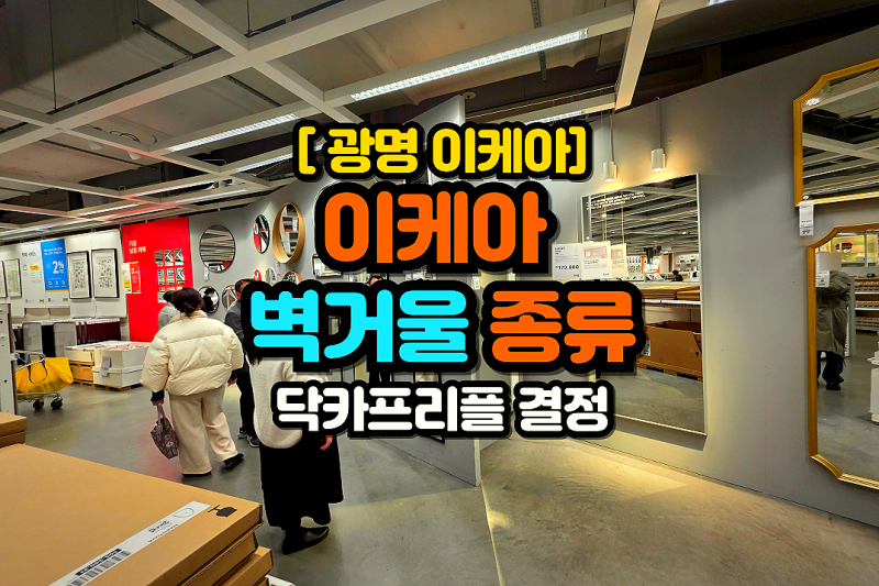 [광명이케아] 벽거울 종류 및 가격 / 닥카프리플 60cm 구매후기
