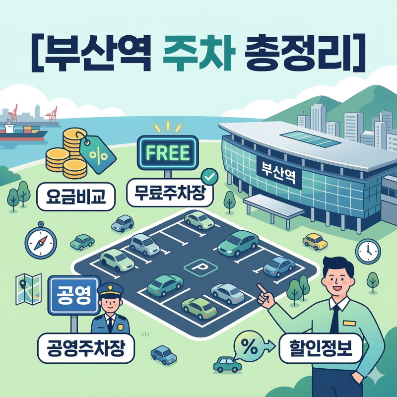 부산역 주차장 요금비교 무료주차장 공영주차장 할인정보 총정리
