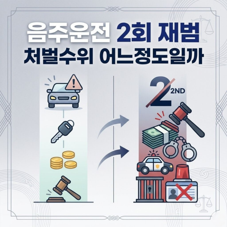  음주운전 2회 재범 처벌수위 어느정도일까