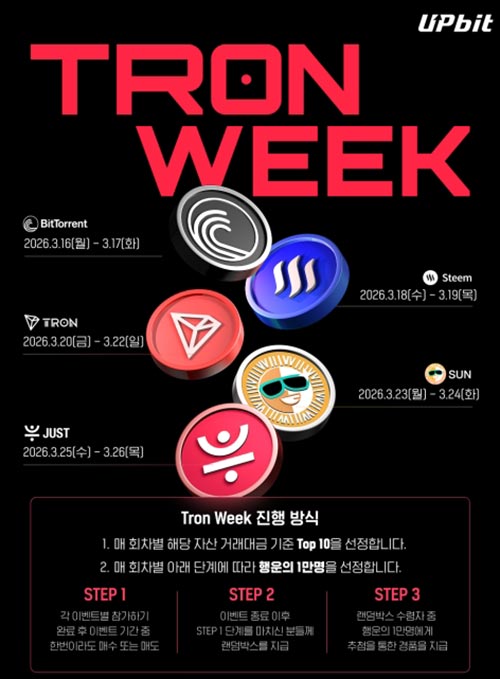 업비트 트레이딩 랜덤박스 이벤트(약 7천원 총 5만명)추첨~03.26