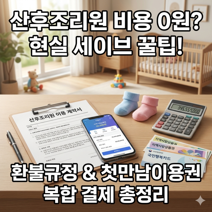  [산후조리원 비용 세이브] 쌍둥이 조리원 환불규정과 첫만남이용권 결제 할인 현실 후기