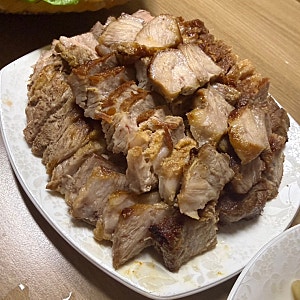 코스트코 통목살을 두툼하게 구워 베란다 상추쌈과 먹은 우리집 저녁