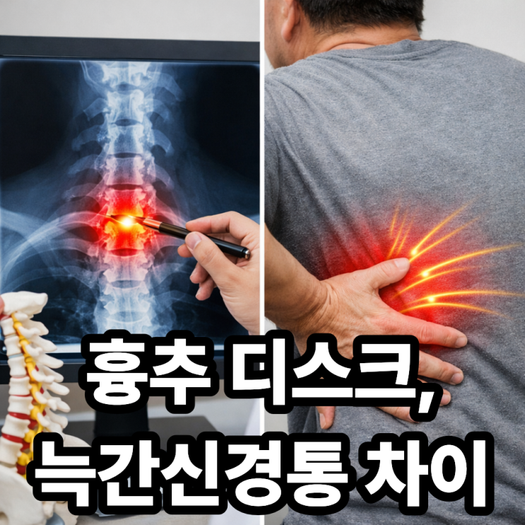  흉추 디스크 vs 늑간신경통, 갈비뼈 통증 구별하는 방법
