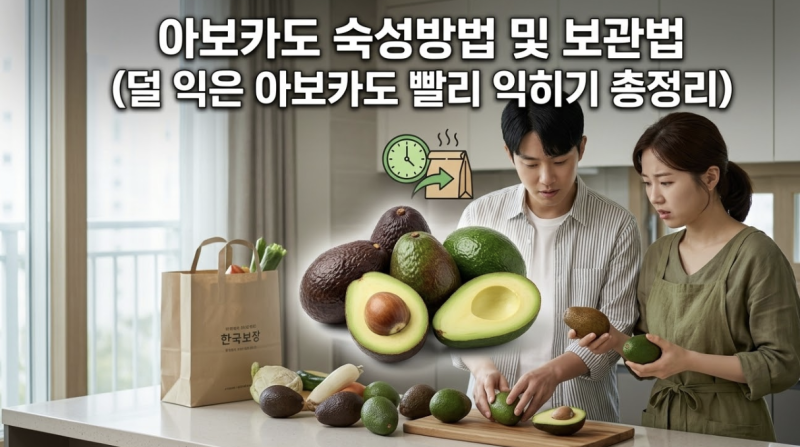 아보카도 숙성방법 및 보관법, 아보카도 빨리 익히기