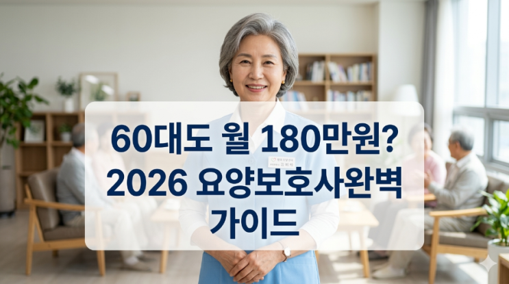  60대도 월 150만 원? 2026년 요양보호사 자격증부터 수익까지 완벽 가이드