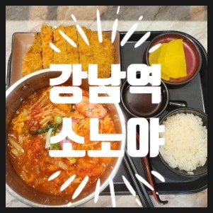  강남역 혼밥 맛집 신분당선 소노야 김치냄비 우동