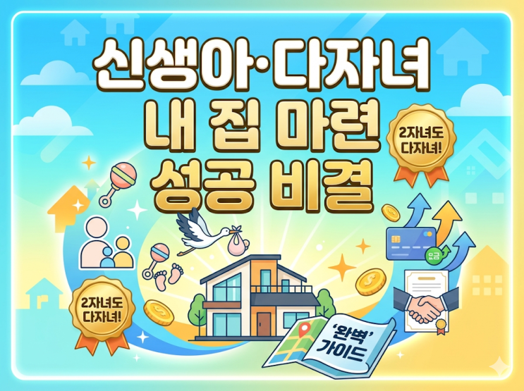  [신생아 주거지원] 쌍둥이 다자녀 청약 가점 및 신생아 특례대출 조건 현실 후기