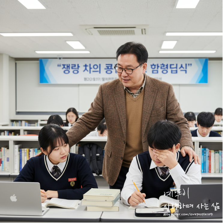 재수생 기숙학원 수험생들 앞에 선생님으로 섰을 때 바라보는 아이들의 눈을 보면 너무 행복합니다