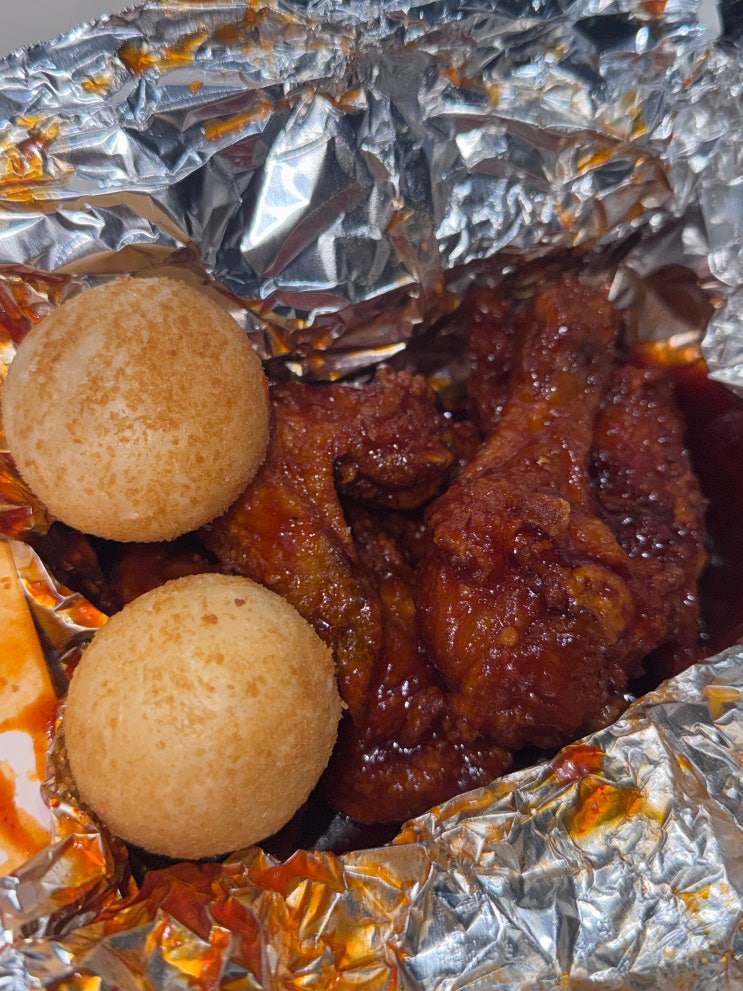  후라이드참잘하는집 치킨 맛집, 맵달킹 눈꽃치즈 반반 후기