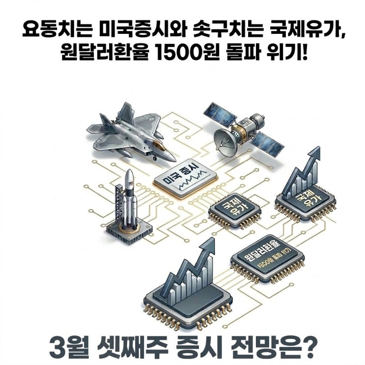  요동치는 미국 증시와 솟구치는 국제유가, 원 달러 환율 1500원 돌파 위기! 3월 셋째 주 증시 전망은?