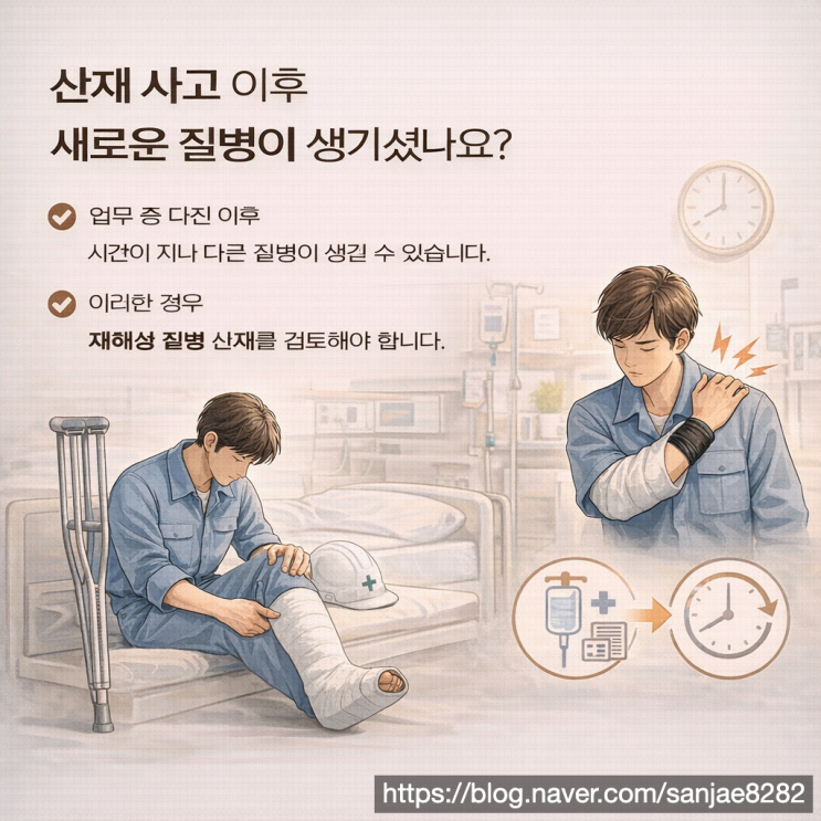  산재 이후 질병이 생겼다면 재해성 질병 산재 인정 기준 정리