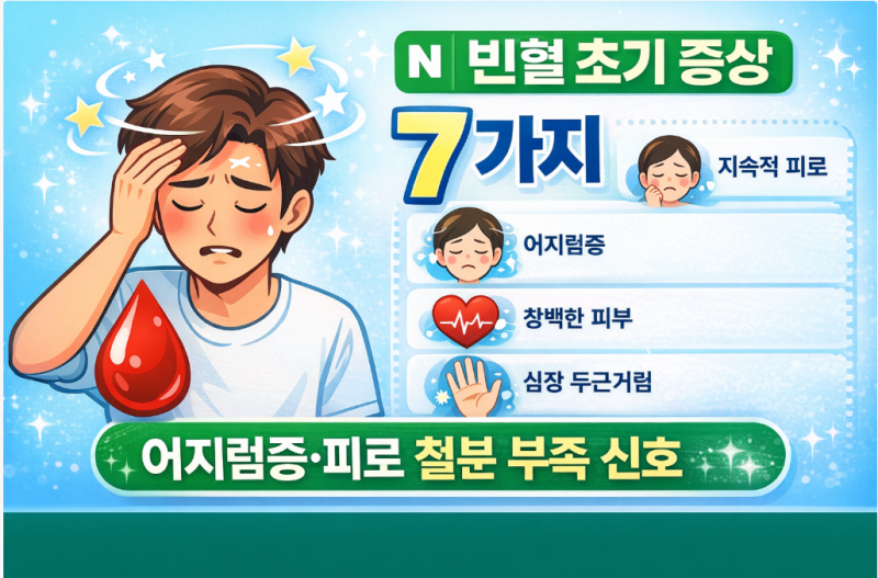빈혈 초기 증상 7가지 총정리 | 철분 부족 신호와 검사 기준 : 네이버 블로그